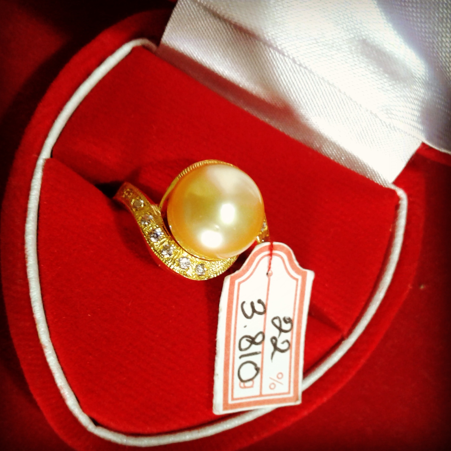 Handmade Pearl Gold Ring (CEZ-11)