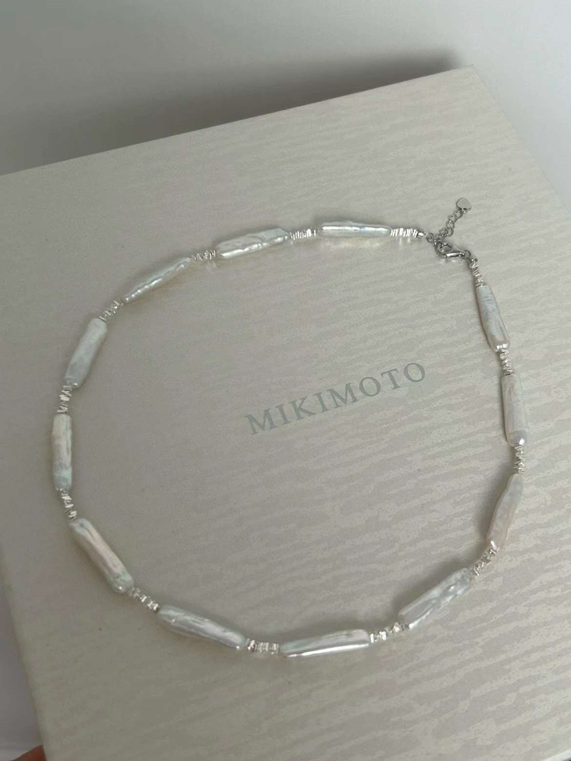 Freshwater baroque necklace , S925 silver , Pearl Size : 2-18mm , Pearl Necklace Length : 40+5cm ( MJ-2025 ) - Image 2