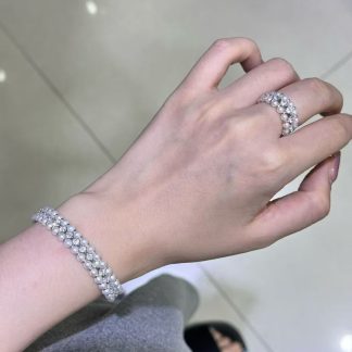 3-4 high quality freshwater pearl bracelet, S925 silver accessories (MJ-3013-B)