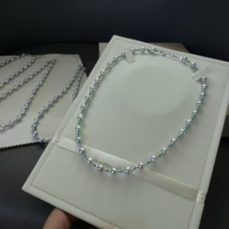 7-8mm Japanese grey color akoya pearl necklace, 45cm (MJ-3020)