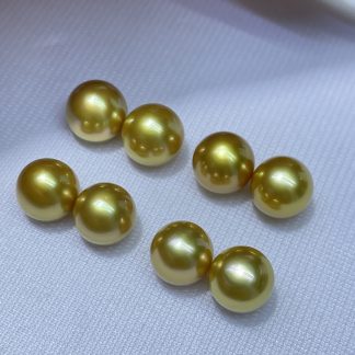 Golden South Sea Pearl - Grade AAA - 4 Pcs - Size 10 mm